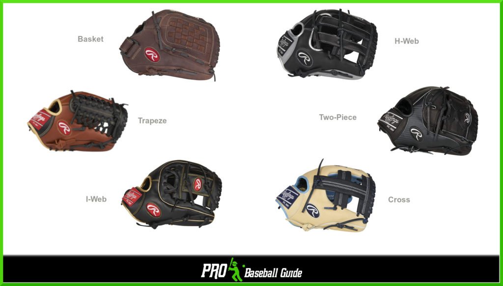 Types of youth baseball gloves